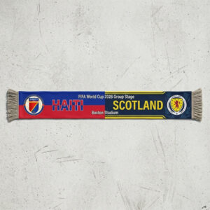 Global Soccer Event 2026 Haiti Vs Scotland Football Scarf Bold Typography
