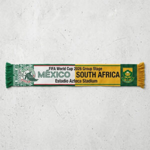 Global Soccer Event 2026 Mexico Vs South Africa Football Scarf Contrast Tones