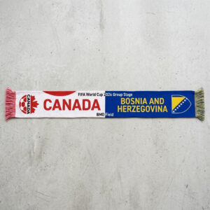 Global Soccer Event 2026 Canada Vs Bosnia And Herzegovina Football Scarf National Crests