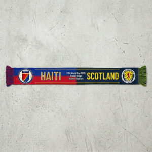 Global Soccer Event 2026 Haiti Vs Scotland Football Scarf Split Design