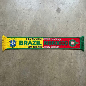 Global Soccer Event 2026 Brazil Vs Morocco Football Scarf Contrast Color