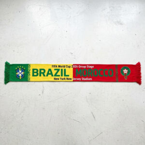 Global Soccer Event 2026 Brazil Vs Morocco Football Scarf Dual Tone