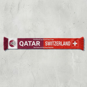 Global Soccer Event 2026 Qatar Vs Switzerland Football Scarf Group Stage