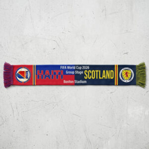 Global Soccer Event 2026 Haiti Vs Scotland Football Scarf Fringed Edge