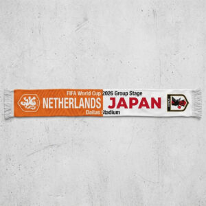 Global Soccer Event 2026 Netherlands Vs Japan Football Scarf Split Design