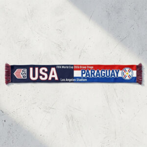Global Soccer Event 2026 Usa Vs Paraguay Football Scarf Vibrant Print