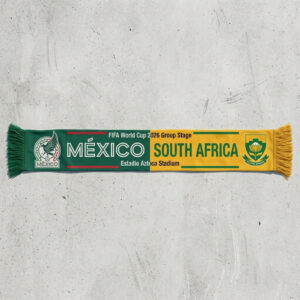 Global Soccer Event 2026 Mexico Vs South Africa Football Scarf Fringed Ends