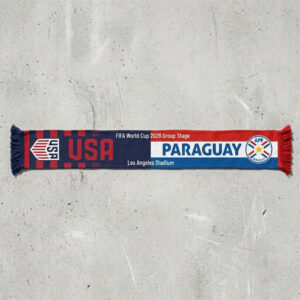 Global Soccer Event 2026 Usa Vs Paraguay Football Scarf Split Design