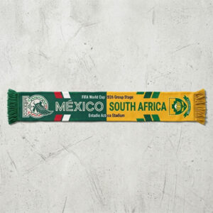 Global Soccer Event 2026 Mexico Vs South Africa Football Scarf Vibrant Graphics