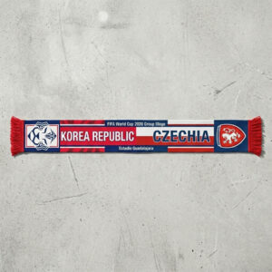 Global Soccer Event 2026 Korea Republic Vs Czechia Football Scarf Contrast Colors