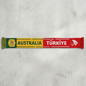 Global Soccer Event 2026 Australia Vs Turkey Football Scarf Match Souvenir