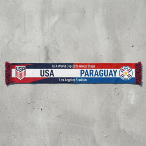 Global Soccer Event 2026 Usa Vs Paraguay Football Scarf Striped Accent