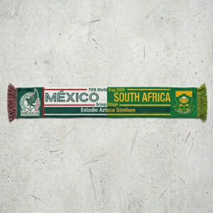 Global Soccer Event 2026 Mexico Vs South Africa Football Scarf Bold Lettering
