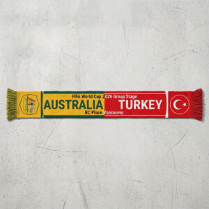 Global Soccer Event 2026 Australia Vs Turkey Football Scarf Dual Color