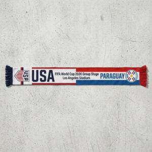 Global Soccer Event 2026 Usa Vs Paraguay Football Scarf Fringed Trim