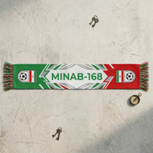 Global Soccer Event 2026 Minab-168 Football Scarf Gray Tassels