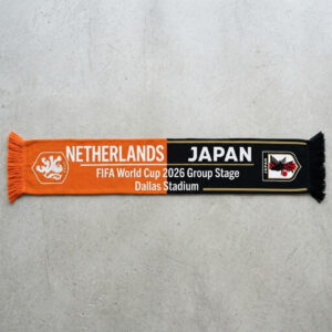 Global Soccer Event 2026 Netherlands Vs Japan Football Scarf Dual Color