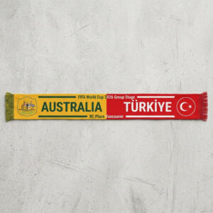 Global Soccer Event 2026 Australia Vs Turkey Football Scarf Vancouver Edition