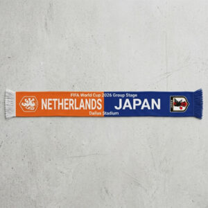 Global Soccer Event 2026 Netherlands Vs Japan Football Scarf Bold Typography