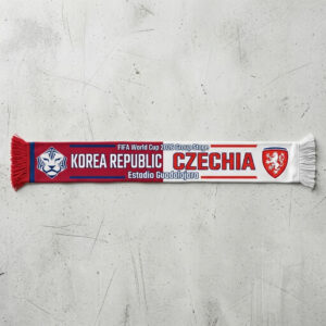 Global Soccer Event 2026 Korea Republic Vs Czechia Football Scarf Split Design