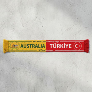 Global Soccer Event 2026 Australia Vs Turkey Football Scarf Fringed Ends