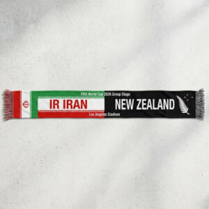 Global Soccer Event 2026 IR Iran Vs New Zealand Football Scarf Split Color