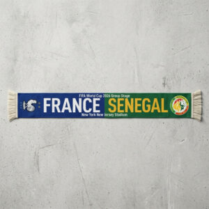 Global Soccer Event 2026 France Vs Senegal Football Scarf Two Tone