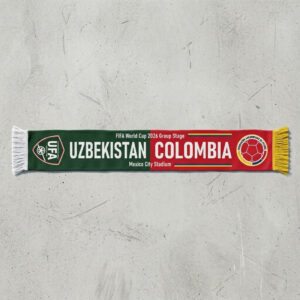 Global Soccer Event 2026 Uzbekistan Vs Colombia Football Scarf Bold Graphics