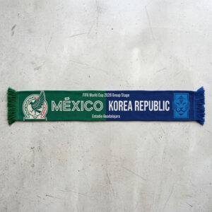 Global Soccer Event 2026 Mexico Vs Korea Republic Football Scarf Half Design