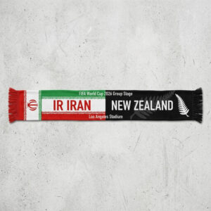 Global Soccer Event 2026 IR Iran Vs New Zealand Football Scarf Fringed Edge