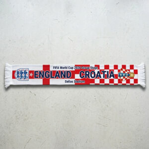 Global Soccer Event 2026 England Vs Croatia Football Scarf Two Tone