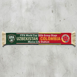 Global Soccer Event 2026 Uzbekistan Vs Colombia Football Scarf Contrast Style