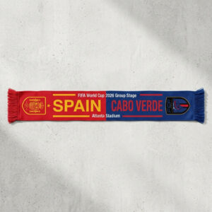 Global Soccer Event 2026 Spain Vs Cabo Verde Football Scarf Atlanta Stadium