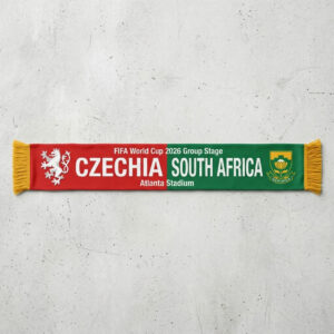 Global Soccer Event 2026 Czechia Vs South Africa Football Scarf Fringed Ends