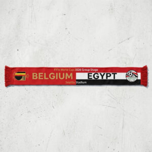 Global Soccer Event 2026 Belgium Vs Egypt Football Scarf Satin Finish
