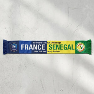 Global Soccer Event 2026 France Vs Senegal Football Scarf Vibrant Mix