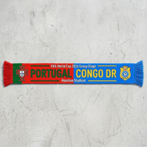 Global Soccer Event 2026 Portugal Vs Congo DR Football Scarf Half Design