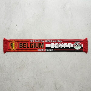 Global Soccer Event 2026 Belgium Vs Egypt Football Scarf Dual Tone