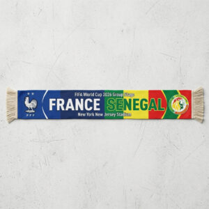Global Soccer Event 2026 France Vs Senegal Football Scarf Fringed Ends