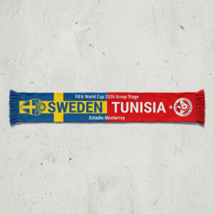 Global Soccer Event 2026 Sweden Vs Tunisia Football Scarf Stadium Edition