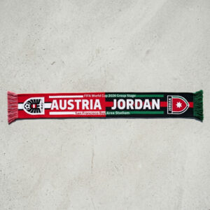 Global Soccer Event 2026 Austria Vs Jordan Football Scarf Match Souvenir
