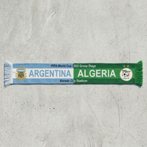 Global Soccer Event 2026 Argentina Vs Algeria Football Scarf Kansas City