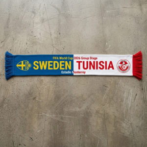 Global Soccer Event 2026 Sweden Vs Tunisia Football Scarf Dual Tone
