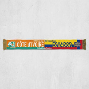 Global Soccer Event 2026 Côte D’Ivoire Vs Ecuador Football Scarf Vibrant Print