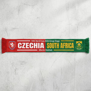Global Soccer Event 2026 Czechia Vs South Africa Football Scarf Half Design
