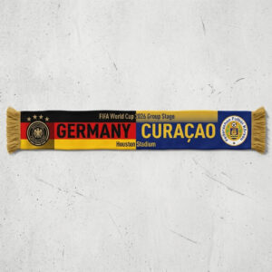Global Soccer Event 2026 Germany Vs Curaçao Football Scarf Fringed Ends