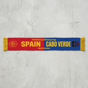 Global Soccer Event 2026 Spain Vs Cabo Verde Football Scarf Bold Typography