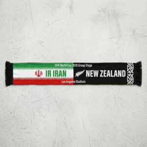 Global Soccer Event 2026 IR Iran Vs New Zealand Football Scarf National Emblems