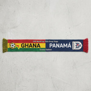 Global Soccer Event 2026 Ghana Vs Panama Football Scarf Two Tone