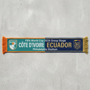 Global Soccer Event 2026 Côte D’Ivoire Vs Ecuador Football Scarf Dual Color
